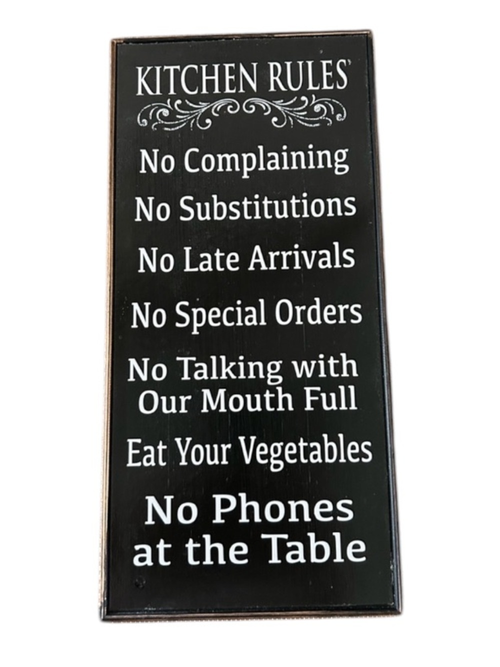 Vintage Kitchen Rules Sign